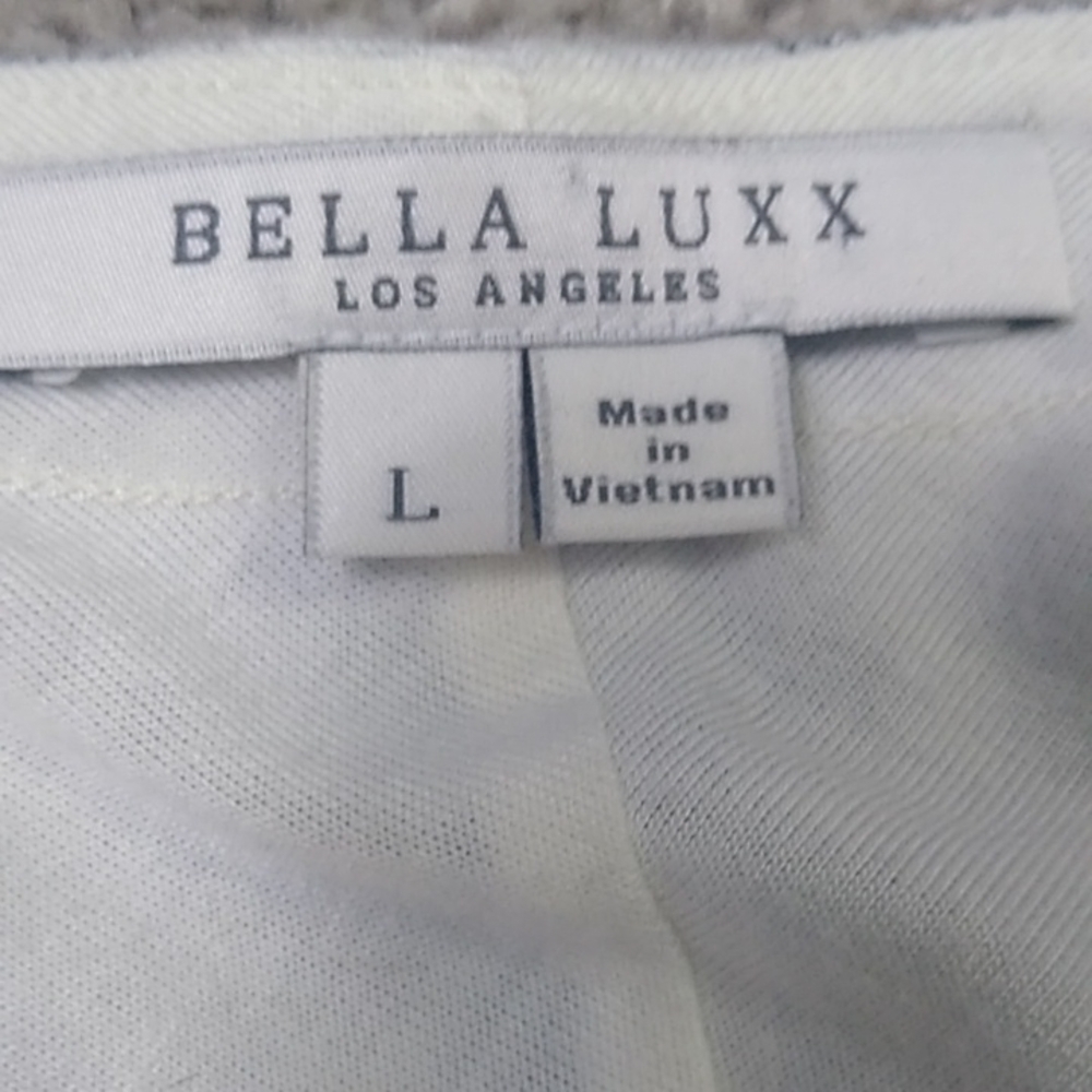 Bella Luxx Gray-On-Gray Stripe Oversized Stretch Dress szL #486 - Picture 5 of 9